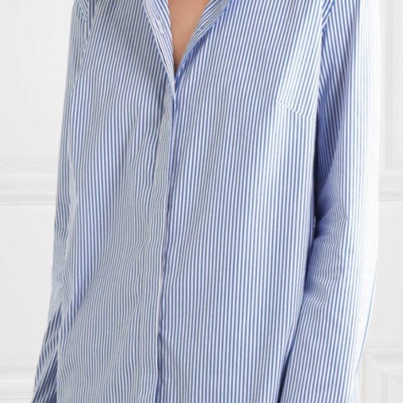 *SOLD* DION LEE Cutout striped cotton-blend poplin shirt - Picture 3 of 4